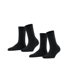 Esprit Daily Socks Crew Basic Uni (soft cotton) black Women - 2 pairs